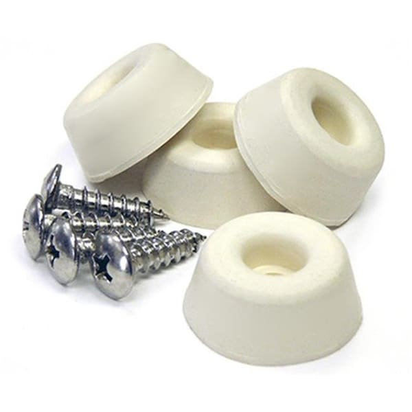 Richelieu America 235735 1 in. TruGuard Screw On Rubber Bumpers; Almond - Pack of 4 235735 - main